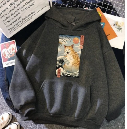 Casual Cat Sweater Hoodie - TE&EM.inc