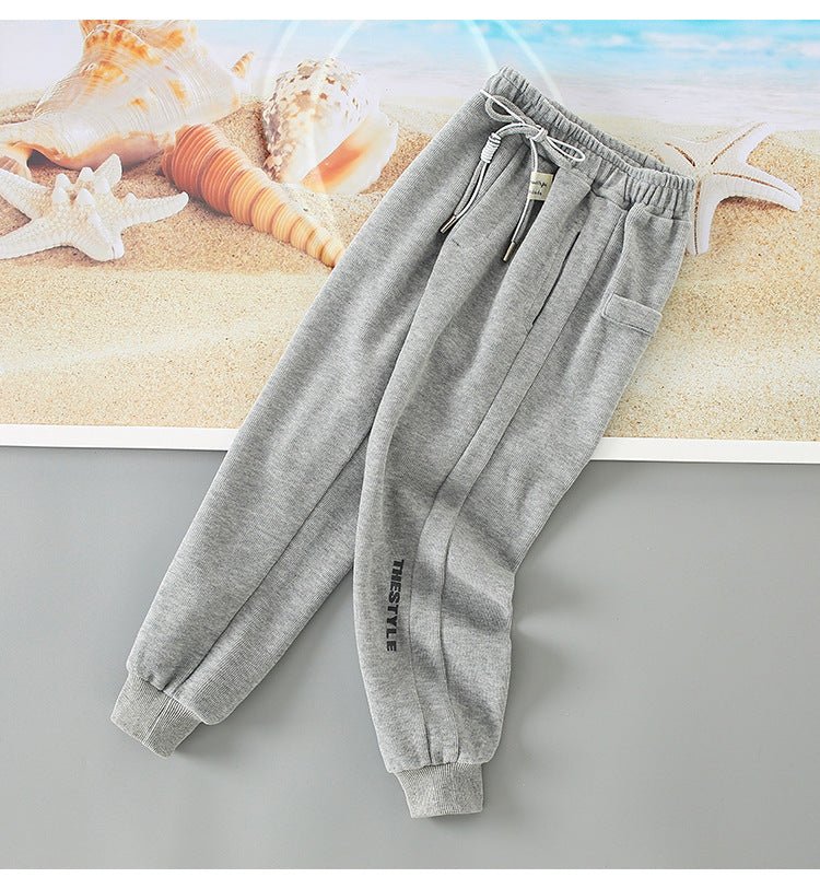 Pure Cotton Plus Velvet Loose Casual sweatpants - TE&EM.inc