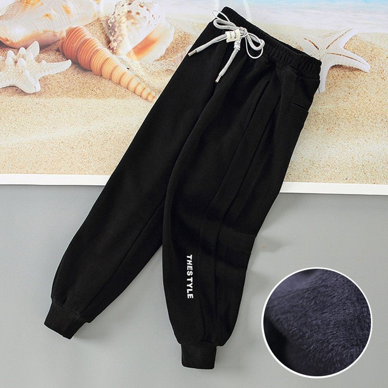 Pure Cotton Plus Velvet Loose Casual sweatpants - TE&EM.inc